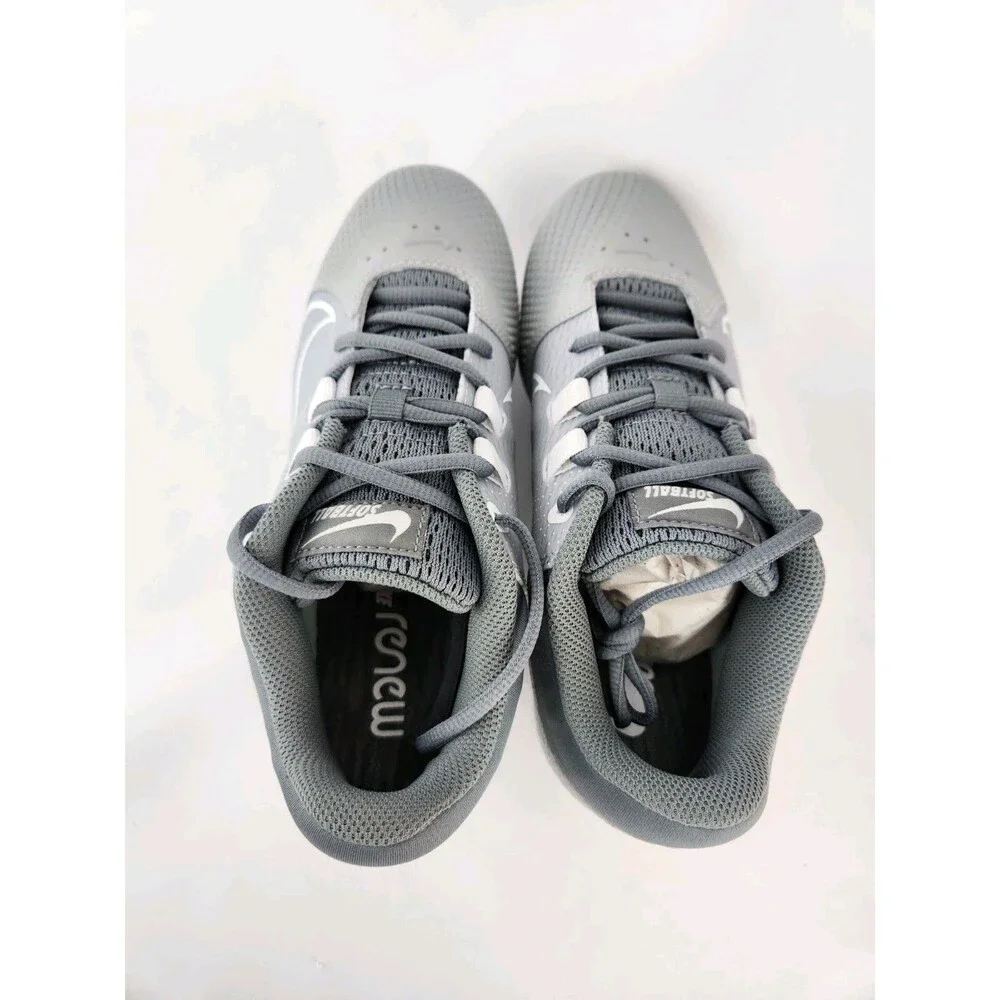 New Nike Hyper diamond 4 Elite React Metal Softball Cleats Gray Womens Size 7 - Picture 7 of 9